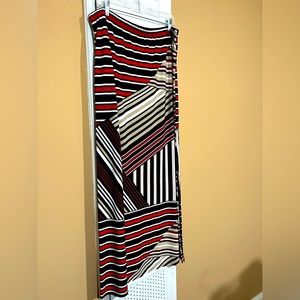 Susan Graver Liquid Knit Full Length Skirt with side slit.